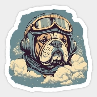 Aviator dog Sticker